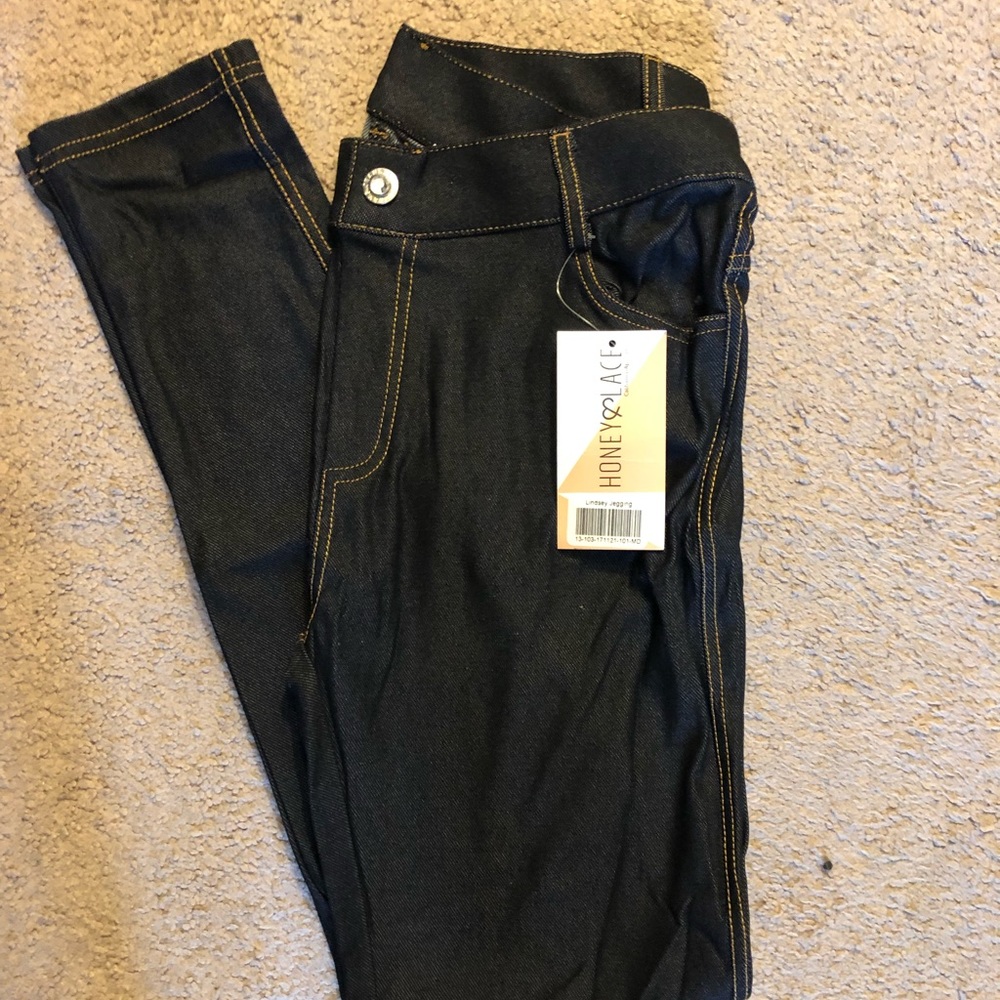 Honey and Lace Black Denim Jeggings